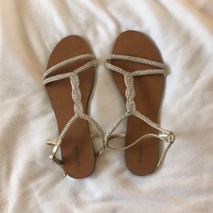good and silver sandals